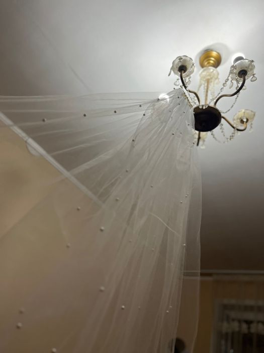 Свадебный букет и фата