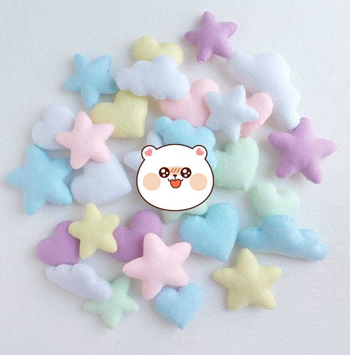 Decoratiuni candy fetru handmade