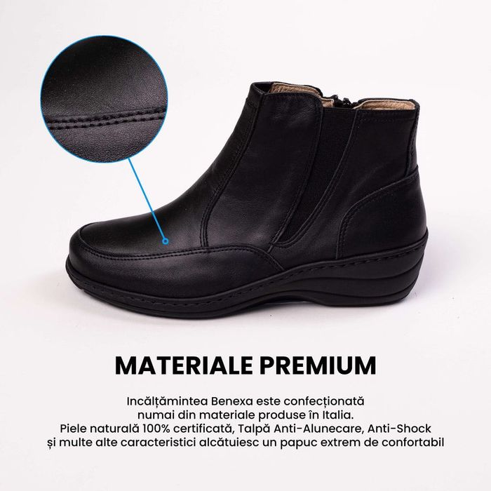 Ghete medicale de damă, din piele naturala, marimea 42, Italia, noi