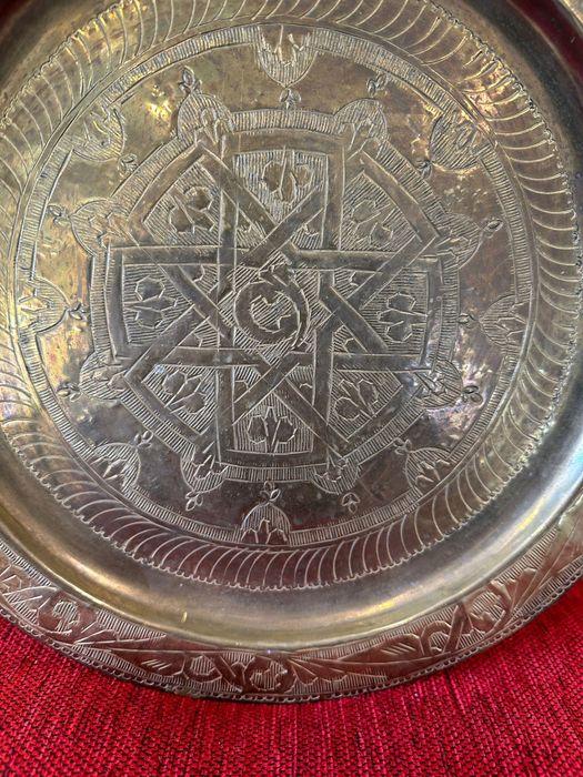 Decor Farfurie/tava din alama vechi