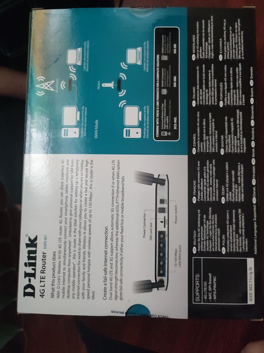 Router Wireless D-link DWR-921 cu slot SIM card, LTE 4G