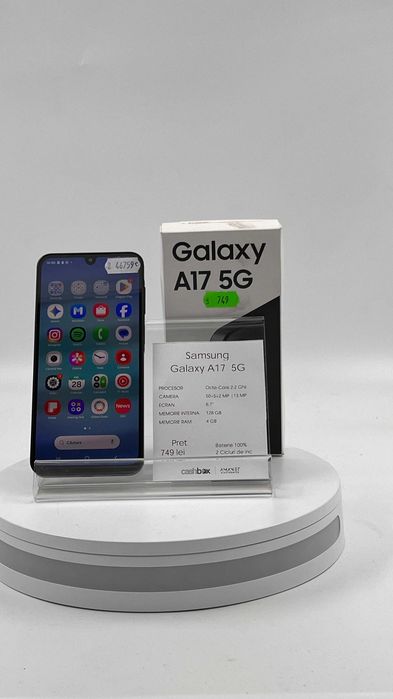 Samsung Glaaxy A17 5G 128GB baterie 100% 3cc Garantie 24 luni CashBox