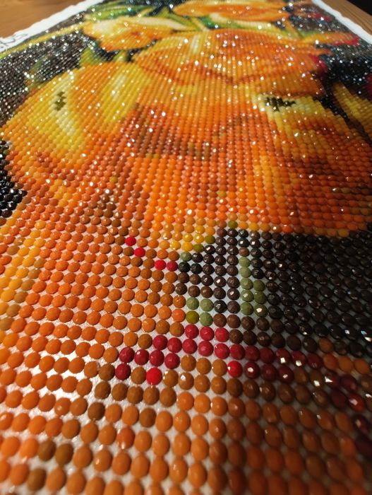 Ръчно изработен диамантен гоблен с лалета