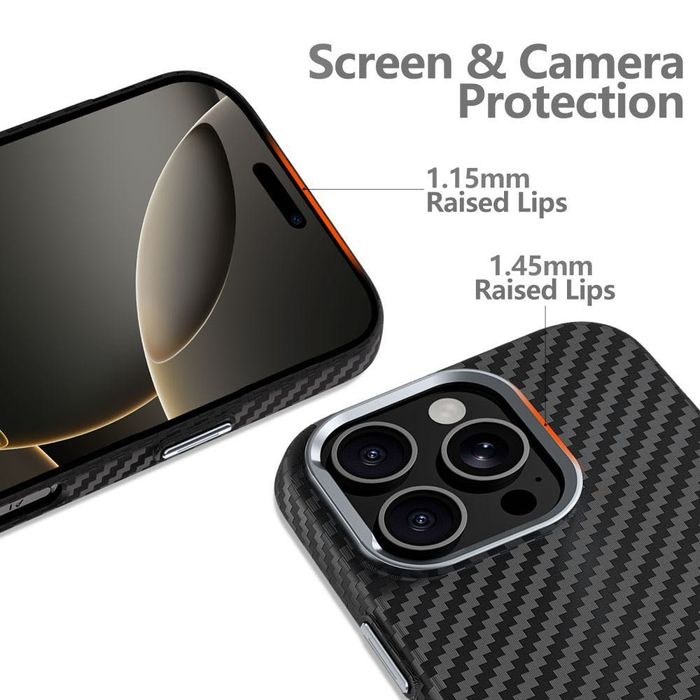 Tech-Protect MagSafe Калъф за Galaxy S25 Ultra-Карбонов, Black/Silver