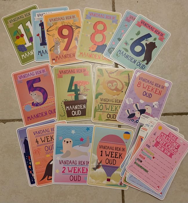 Milestone карти за бебе - Първа годинка