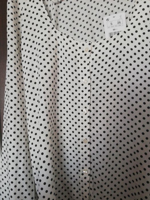 Копринена блуза с дълъг ръкав