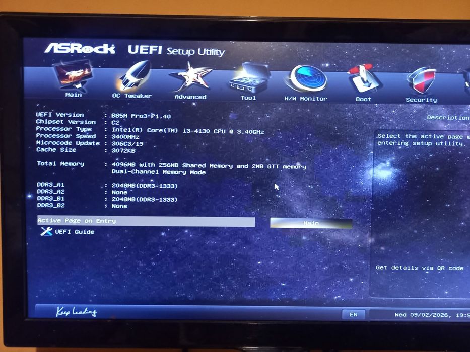 Asrock Asrock B58M Pro3  с intel i3 4130