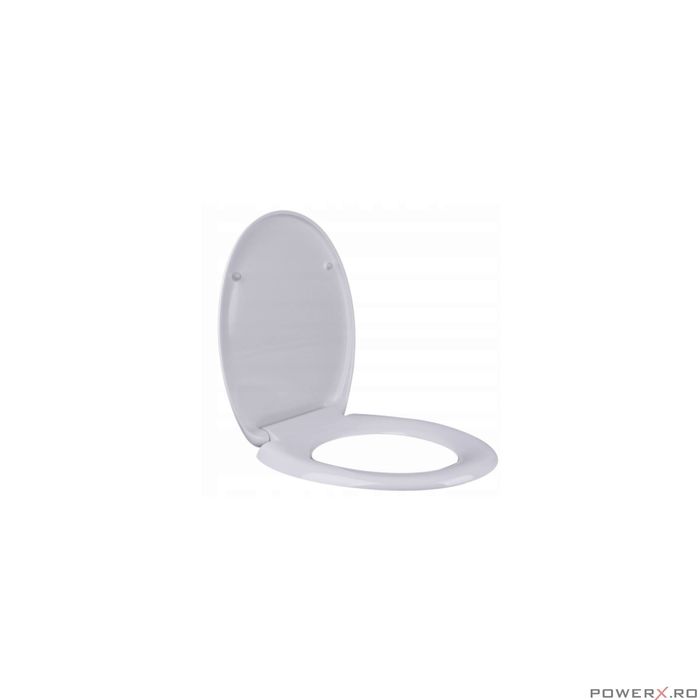 Capac WC inchidere silentioasa/eliberare rapida, duroplast alb, placa