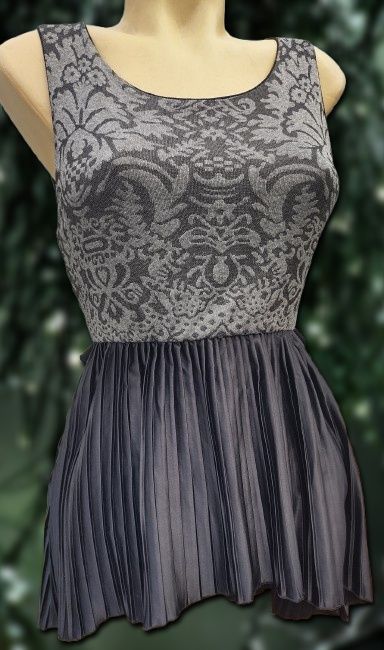 Top fara maneci elastic cu pliseuri vascoza
