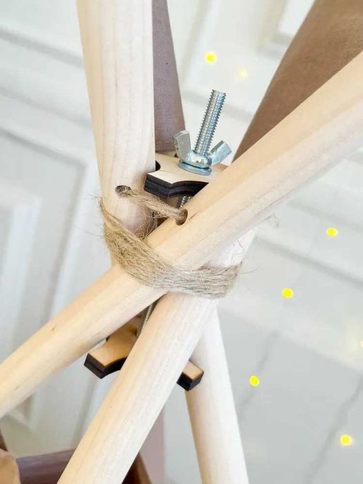 Вигвам детский с мягким ковриком, подушкой звездой