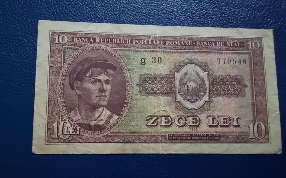 Bancnota veche, 10lei 1952,