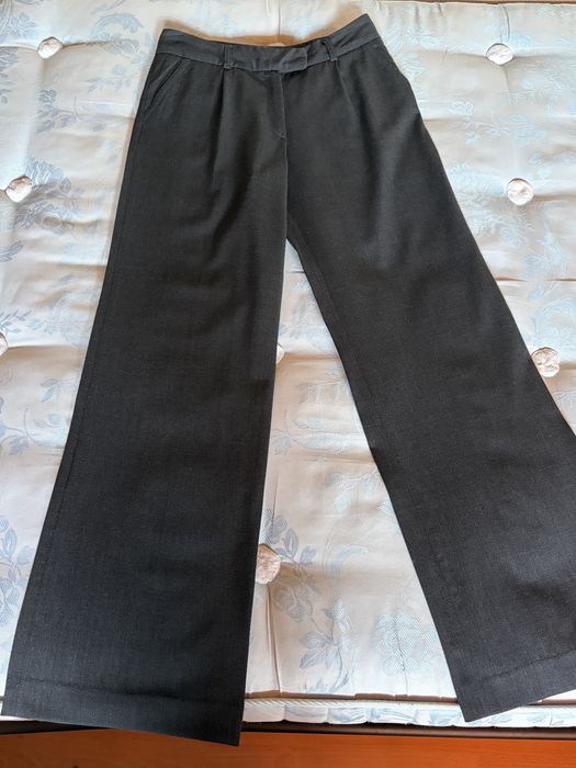 Gerard Darel, premium, 77% lână, pantaloni gri, stofă