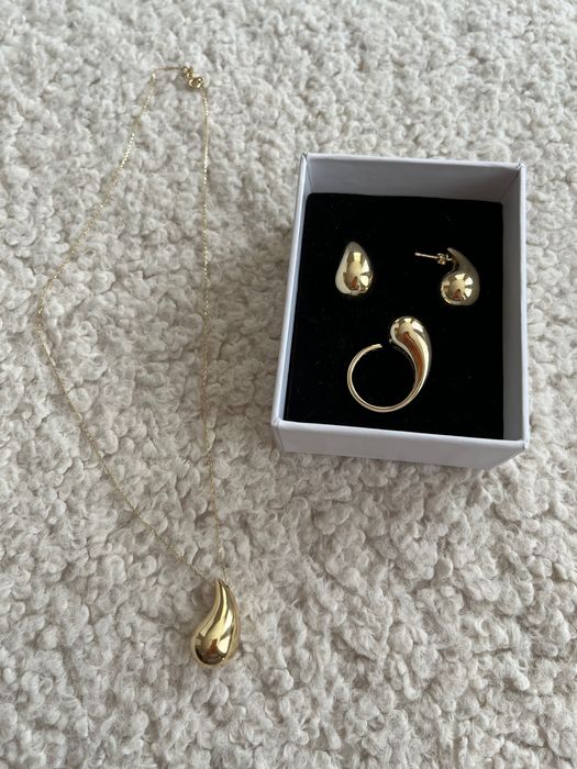 Комлект с диаманти и комлект италианска изработка 14к злато