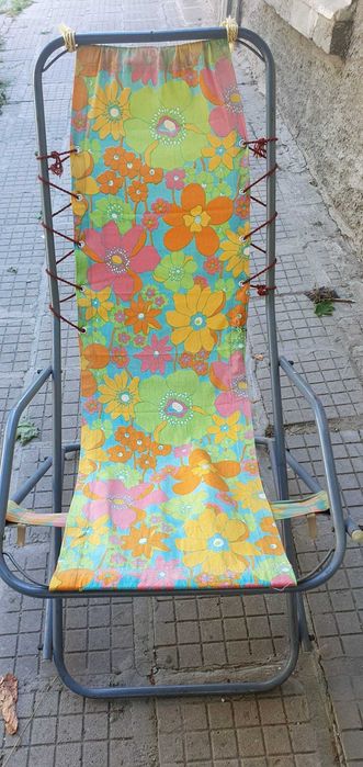 Сгъваем стол шезлонг за плаж,къмпинг,градина