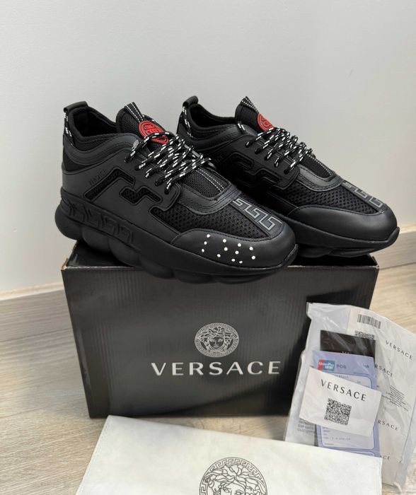 Adidasi Versace Chain Reaction Negru Marimi 36-44 Unisex