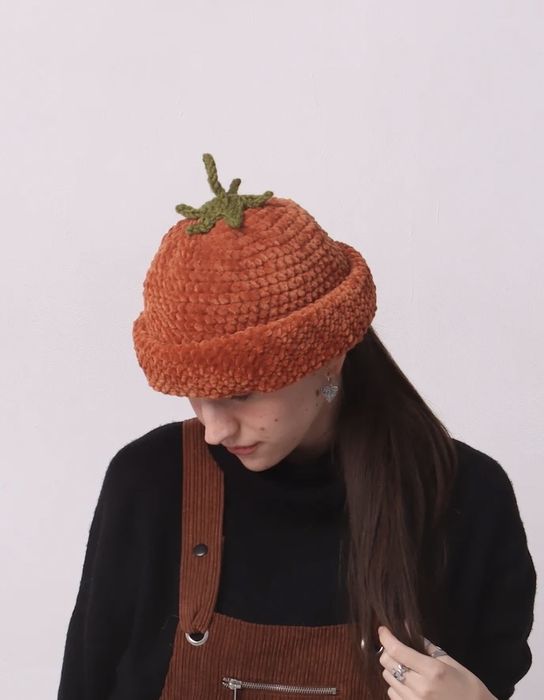 Balaclava cagula caciula crosetata manual model portocala