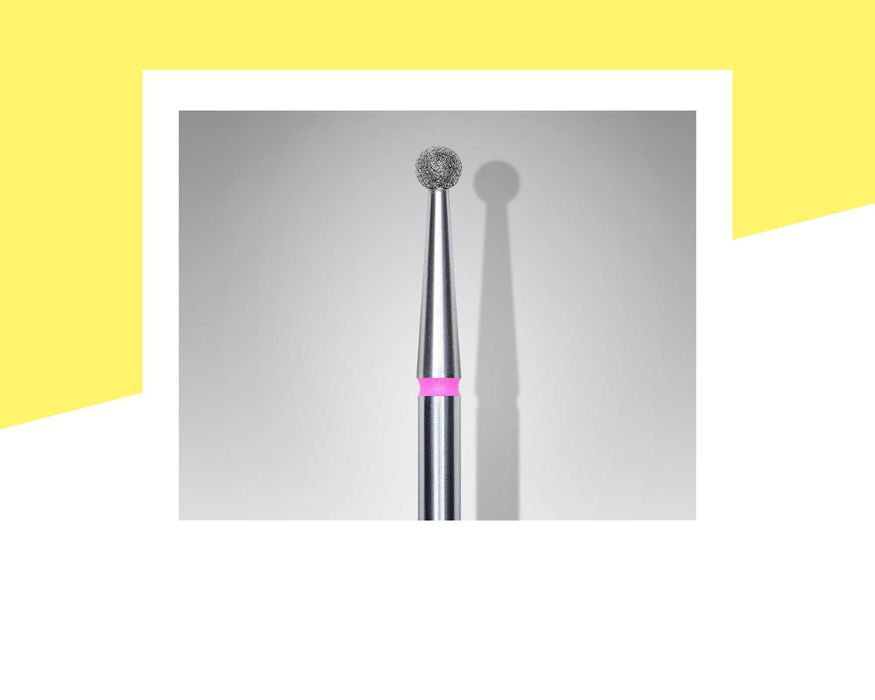 Диамантен накрайник топка 2.5мм, червена насечка Staleks