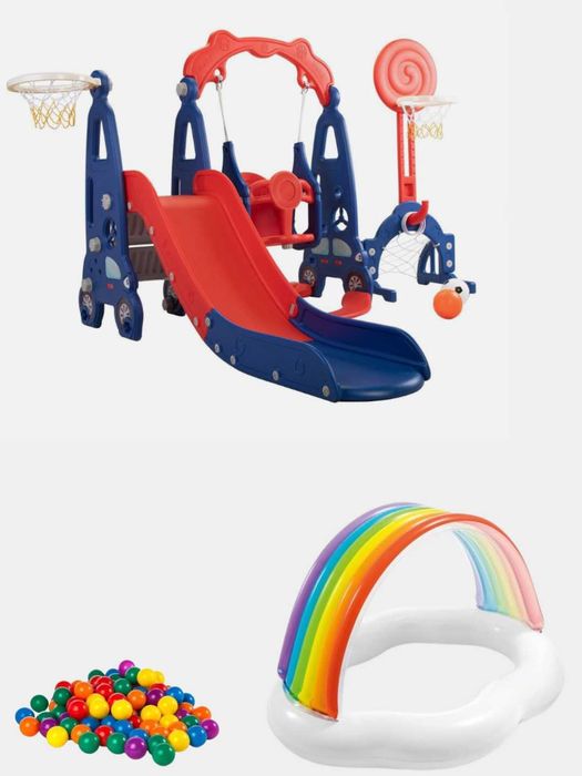 Горка качели-175х160х110 см. 100 Шарик Доставка  и Установка бесплатно