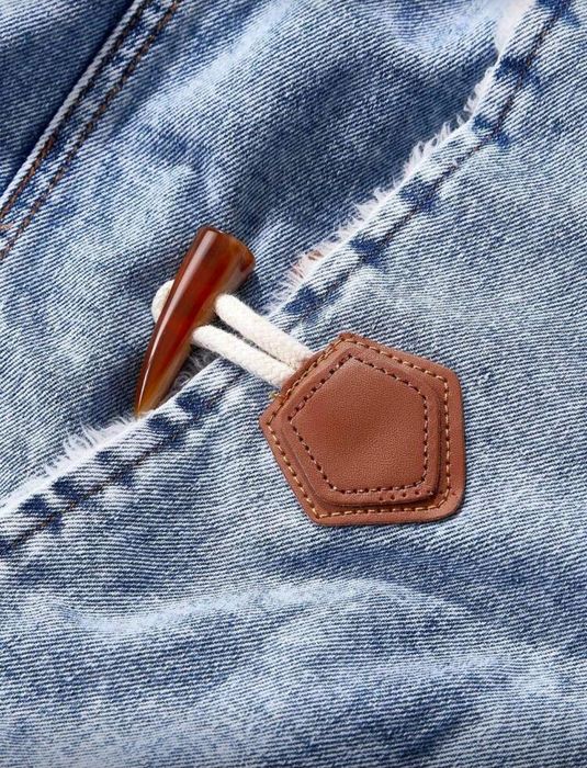 Дамско дънково зимно яке