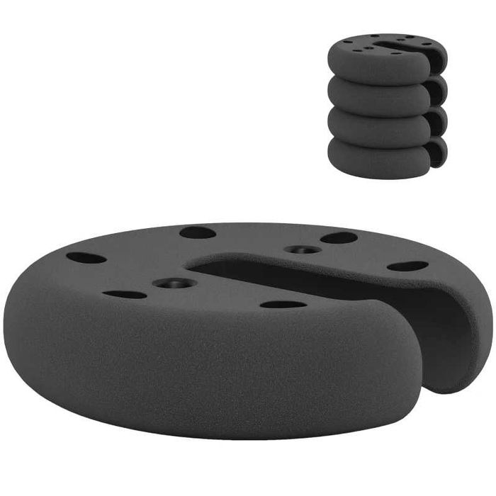 Outsunny Тежести 4 x 2,2 кг за павилион, бирена палатка, циментова сърцевина, Ø 20 x 4,5 см