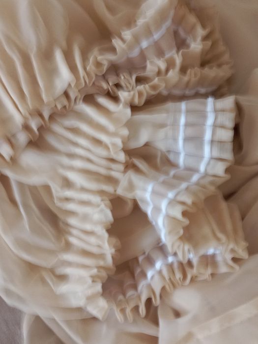 Perdele din voal cream și cappuccino
