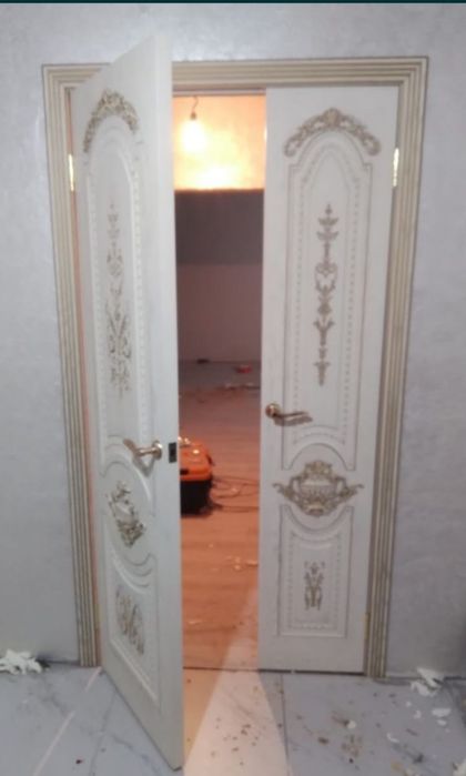 Жаңа есіктерді орнатамыз.