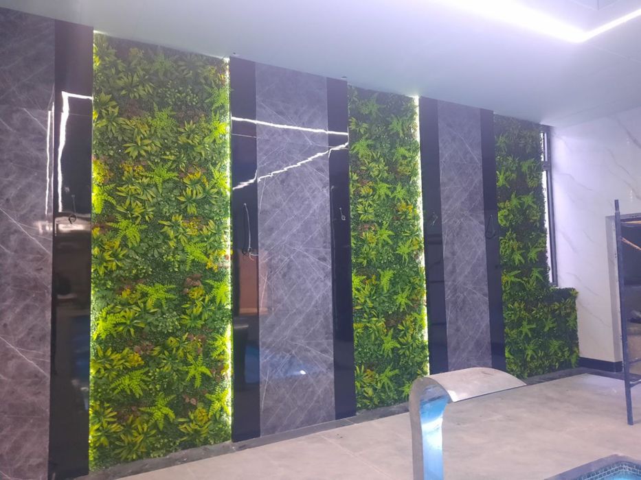 Suniy gullar. Fitostena.Dekorativniy suniy gullar eng arzon va sifatli