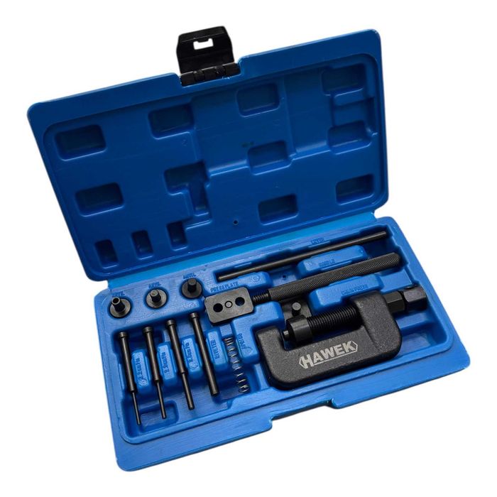 Комплект за разнитване и занитване на вериги, 13 части – HAWEK