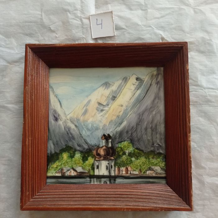 Картина маслени бои , стъклопис