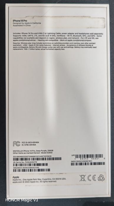 Iphone 14 Pro Deep Purple 256 Gb esim