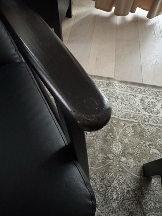 Fotoliu Ikea Ekenaset Lemn Piele