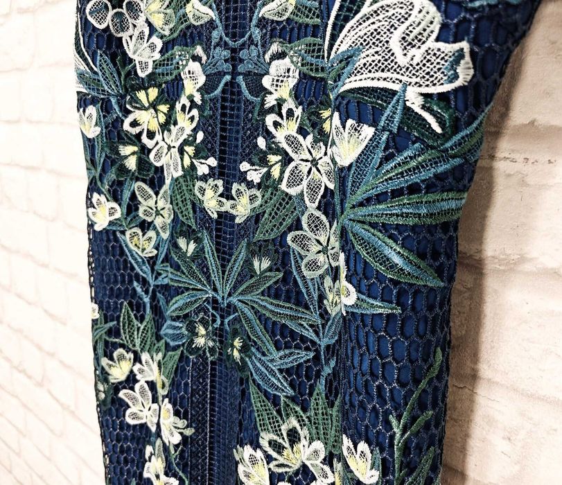 Karen Millen Дамска рокля флорална с бродерия размер UK12 / EU40 / М