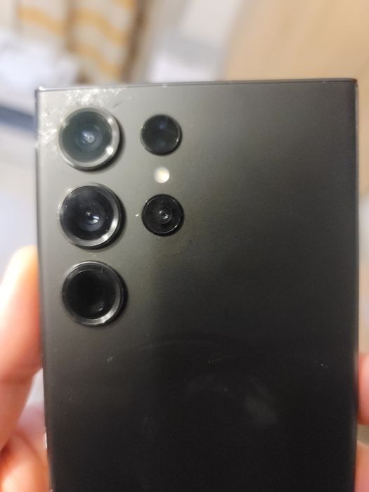 Display cu rama Samsung Galaxy S23 Ultra original, cu rama, fisurat