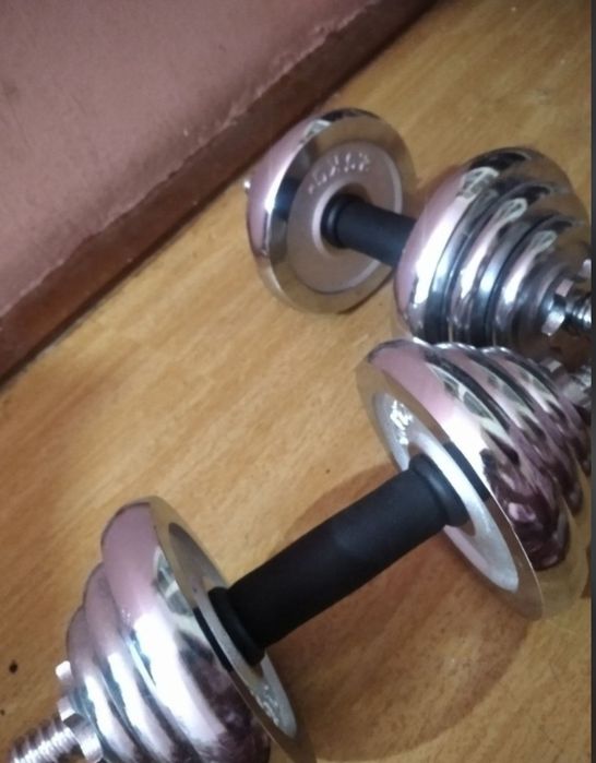 Хромированные разборные гантели