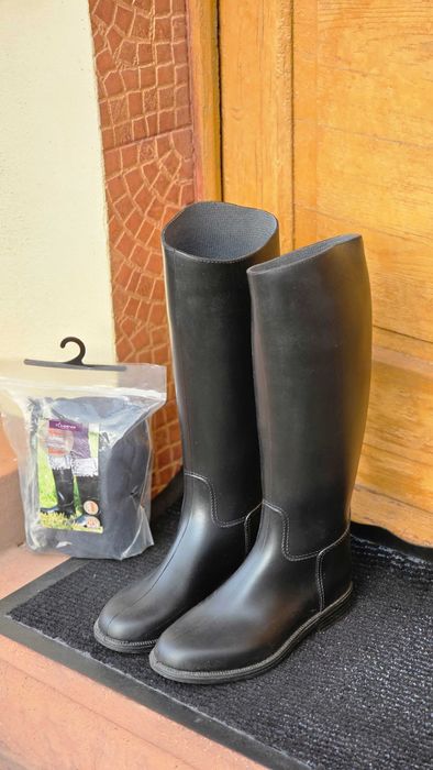 Cizme echitație de damă cu blăniță detașabilă