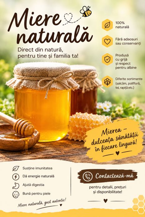 Vand miere de albina Floarea Soarelui