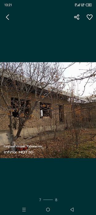 Hovli uy sotiladi 10 sotik 5xona uyi bor