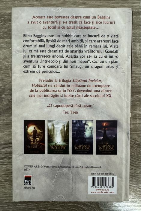 Stapanul Inelelor + Hobbitul - J. R. R. Tolkien