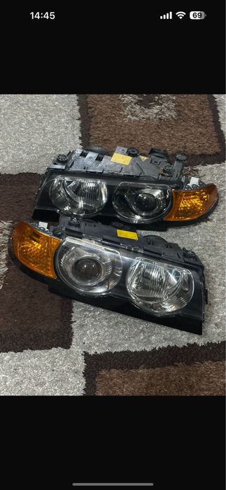 Фары рестайлинг е38 В сборе  (новые bi Led линзы)