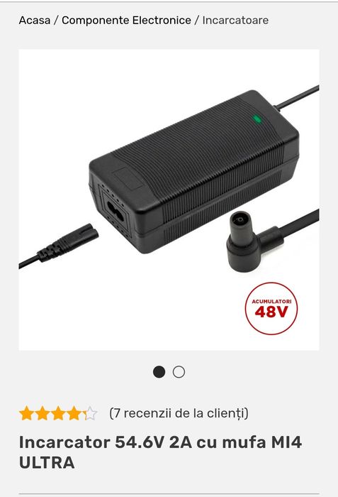 Alimentator acumulator  54.6v 2A barell 5.5  2.1 nou sigilat xiaomi 4 Ultra gen2