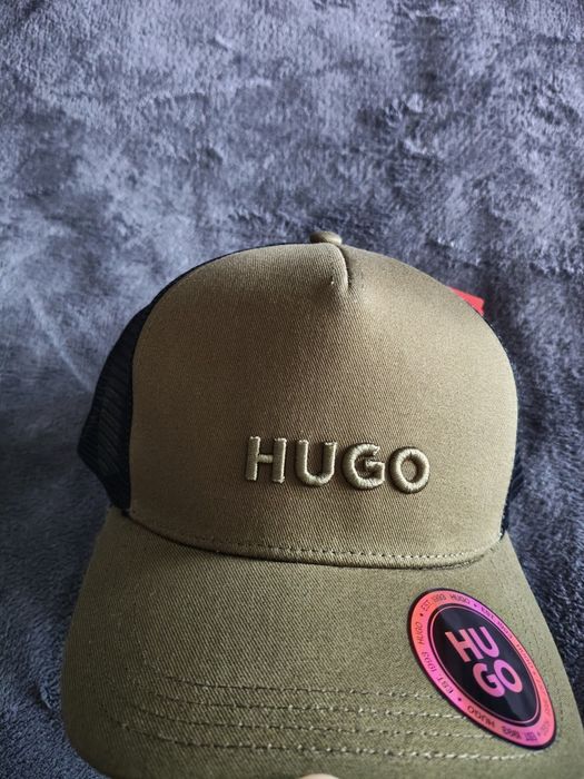 Hugo Marsel trucker șapcă unisex kaki cu plasa culoare neagra OS noua originala