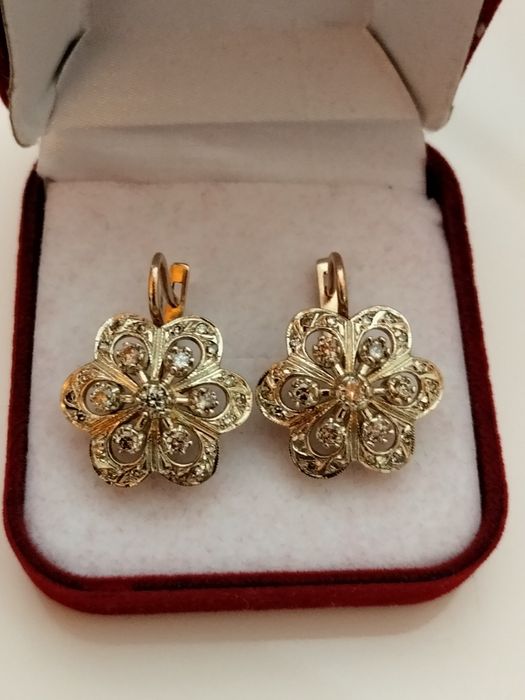 Советские серьги 583 пробы