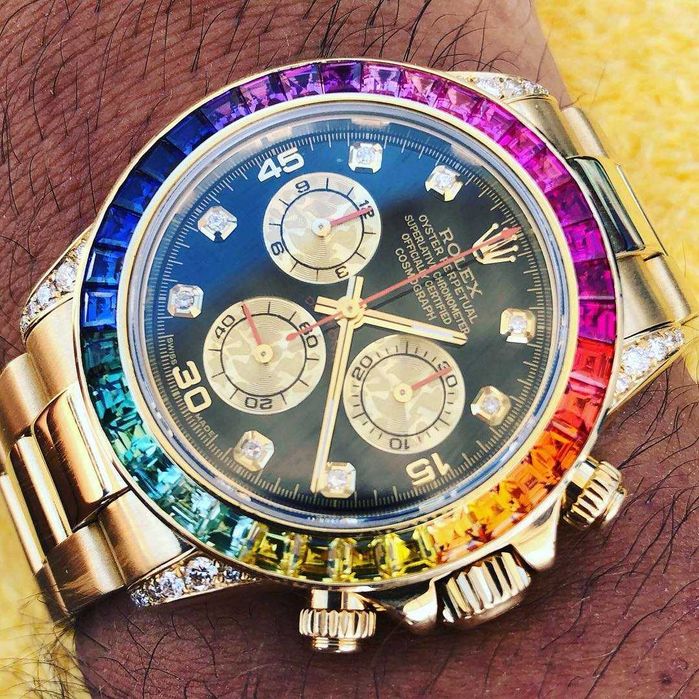 rolex daytona rainbow злато