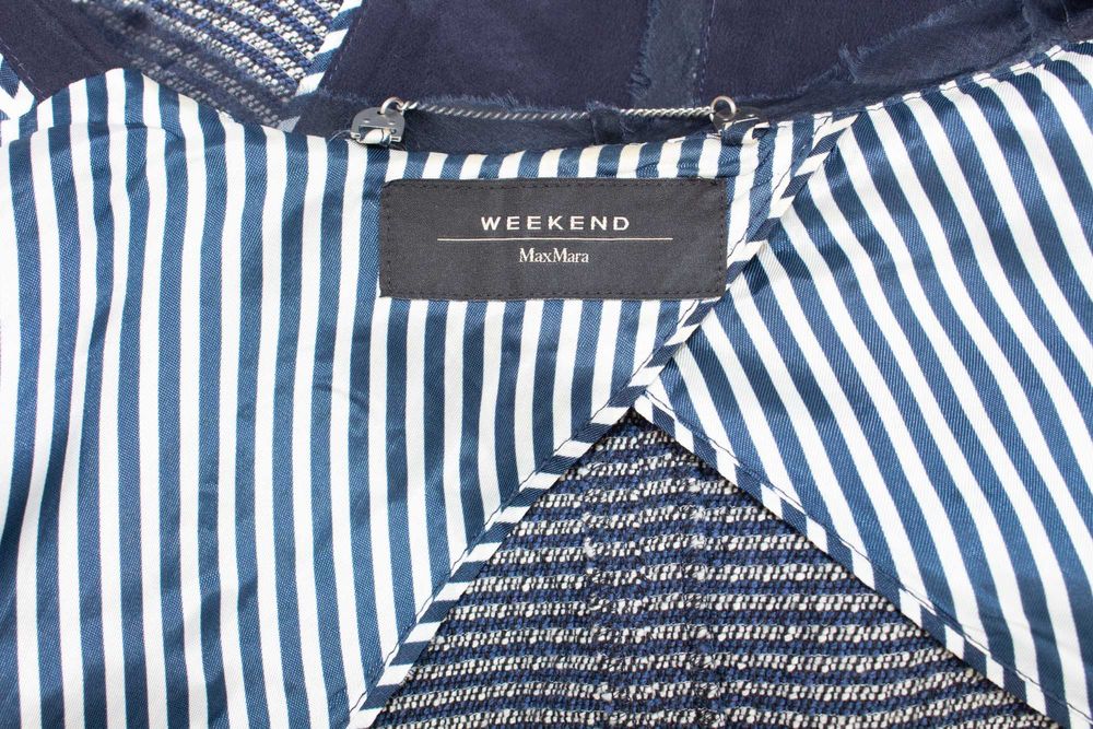 Weekend Max Mara дамско сако синьо райе памук 36 S