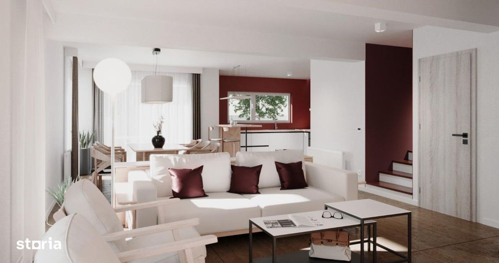 Casa nouă tip Duplex, 155 mp, 200 mp curte individuala- Odăile