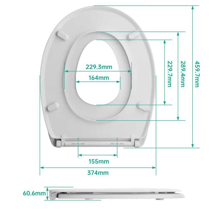 Capacul de toaletă PUKANIUM - închidere lentă și scaun pentru copii