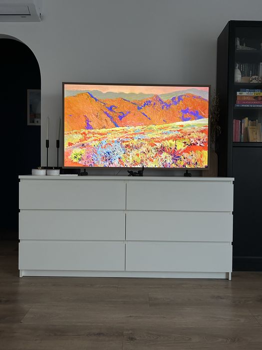 Comodă IKEA MALM 6 sertare, alb, 160 cm – stare foarte bună