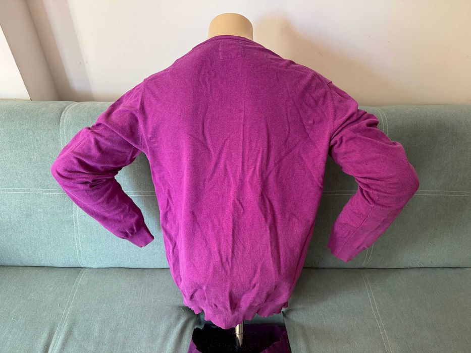 "Jake*s" / "Джейкс" – марков лилав мъжки пуловер, V-Neck, мъжка блуза