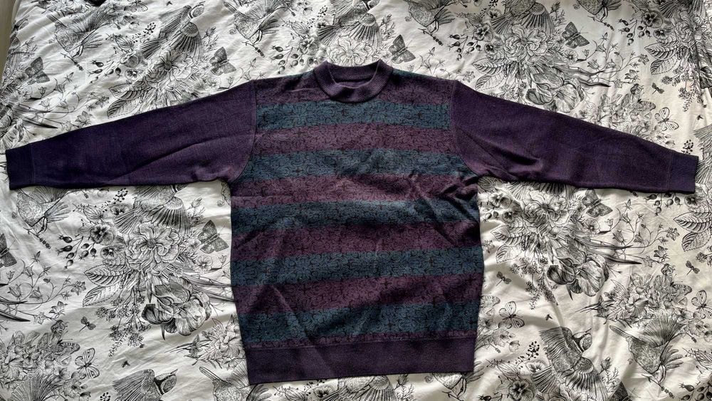 Елегантна мъжка блуза с десен (чисто нова)