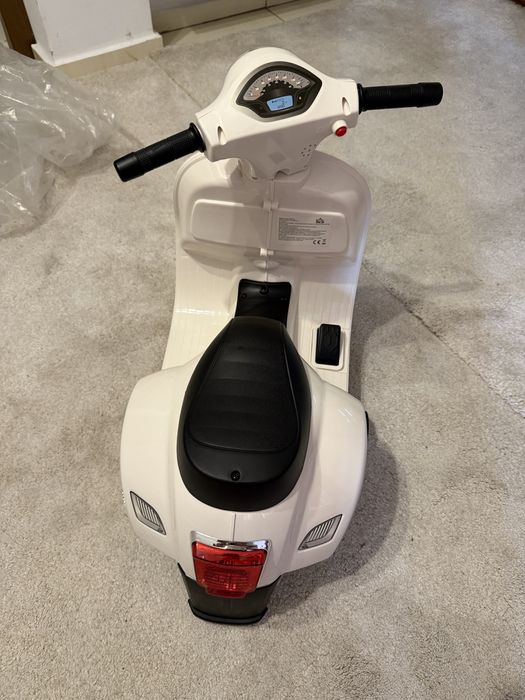 Motocicleta electrica pentru copii 18-36 luni, 66,5x38x52cm, Alb